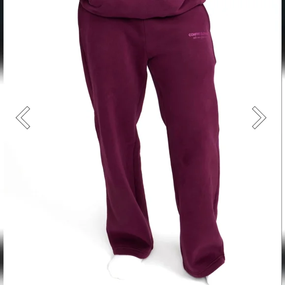 Comfrt Anxiety You Matter Straight Leg Sweatpants Plum Color Size L Large New - Picture 1 of 6